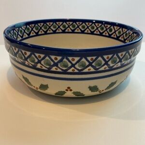 Boleslawiec ceramic serving bowl C 6. Hand made in Poland